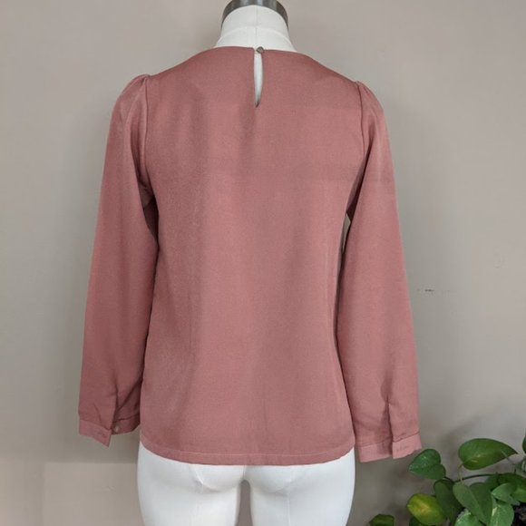 Tank Girl Rosy Pink popover blouse with ruffle detail - Picture 5 of 9